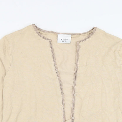 Womens UK Size 12 NEXT Beige Cardigan Jumper