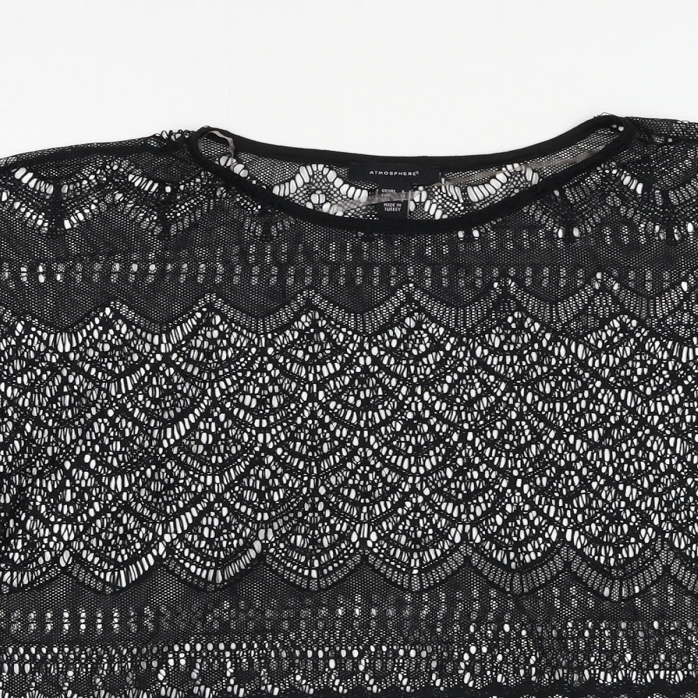 Womens UK Size 6 Atmosphere Black Basic Blouse