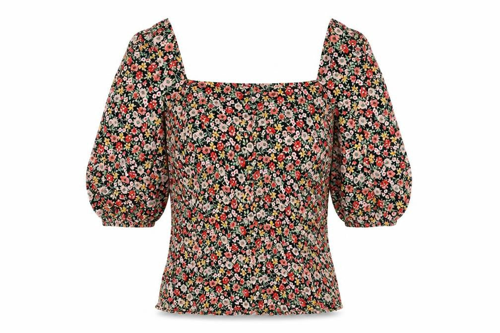 Womens UK Size 8 F&F Black Basic Blouse