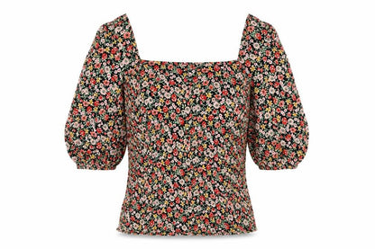 Womens UK Size 8 F&F Black Basic Blouse
