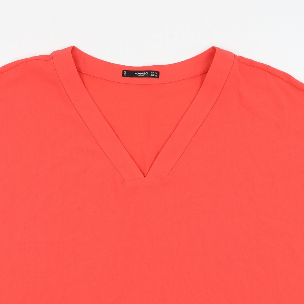 Womens UK Size XL Mango Pink Basic Blouse
