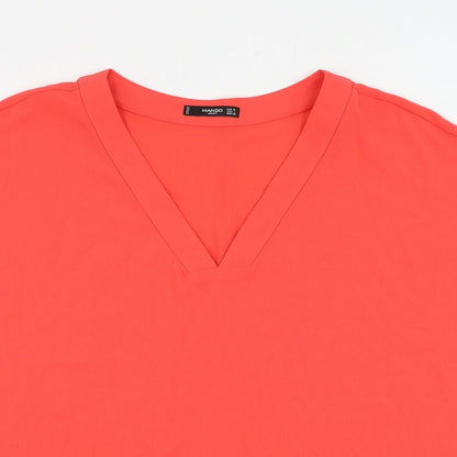 Womens UK Size XL Mango Pink Basic Blouse