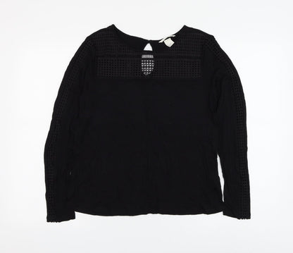 Womens UK Size S H&M Black Basic Blouse