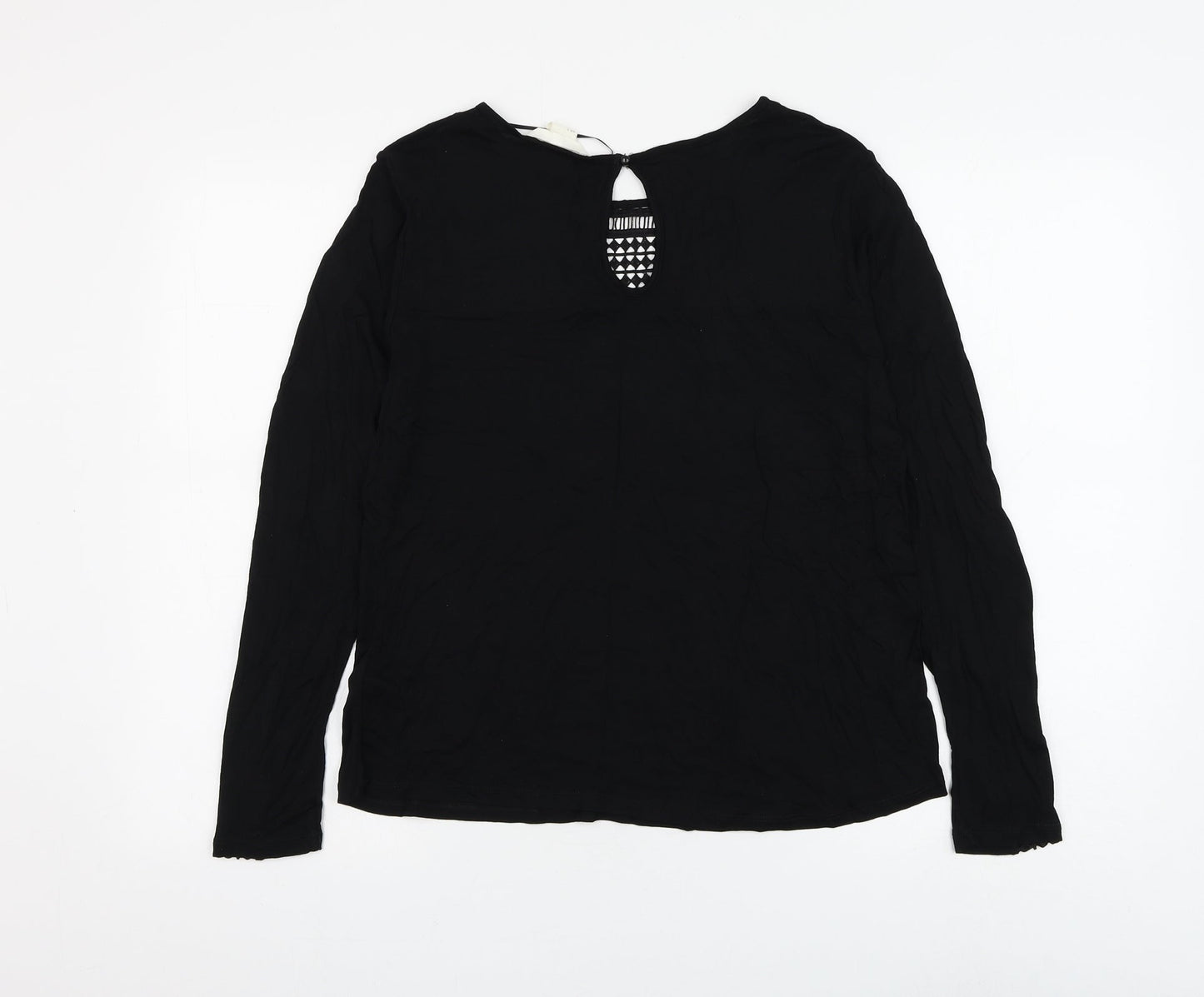 Womens UK Size S H&M Black Basic Blouse