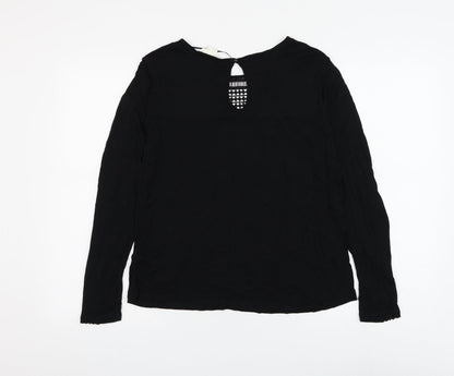 Womens UK Size S H&M Black Basic Blouse