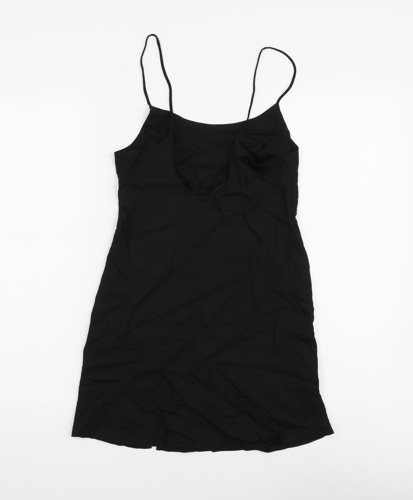 ASOS Womens Black Viscose Mini Size 8 Square Neck Pullover