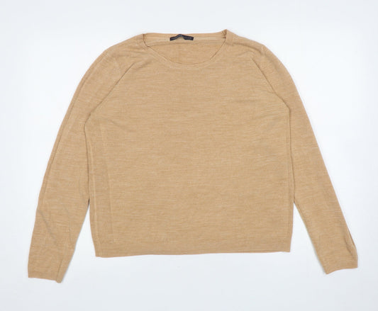 Womens UK Size 16 Marks and Spencer Beige Pullover Jumper