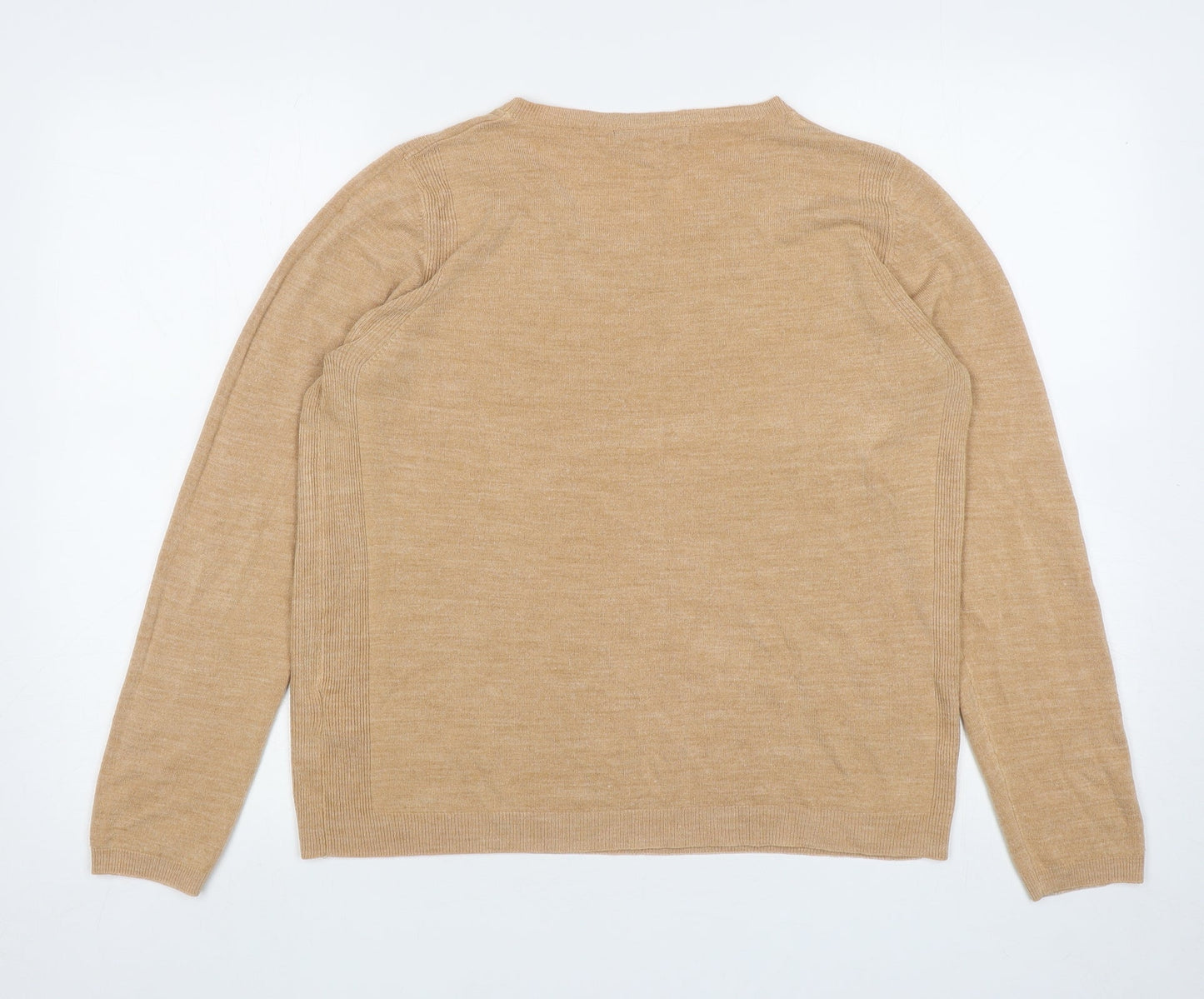 Womens UK Size 16 Marks and Spencer Beige Pullover Jumper
