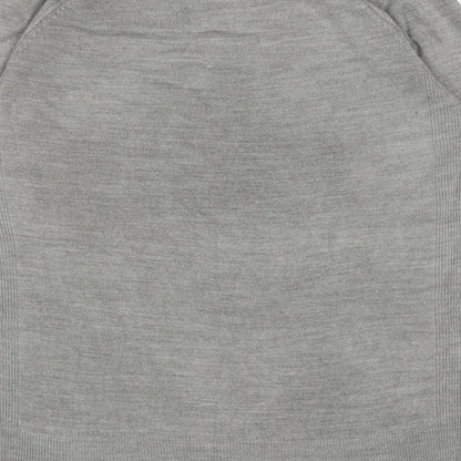 Primark Womens Grey Round Neck Acrylic Pullover Jumper Size M