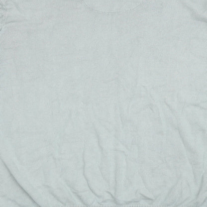 Preworn Mens Blue V-Neck Cotton Pullover Jumper Size 2XL