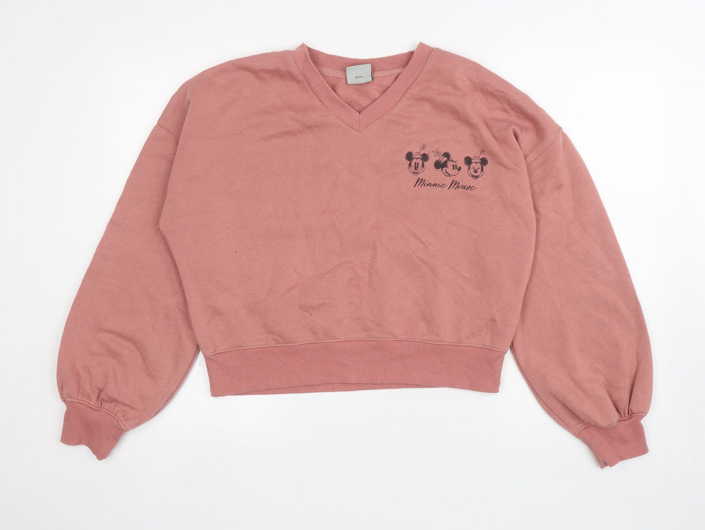 Primark Womens Pink Polyester Pullover Sweatshirt Size S Pullover - Minnie Mouse