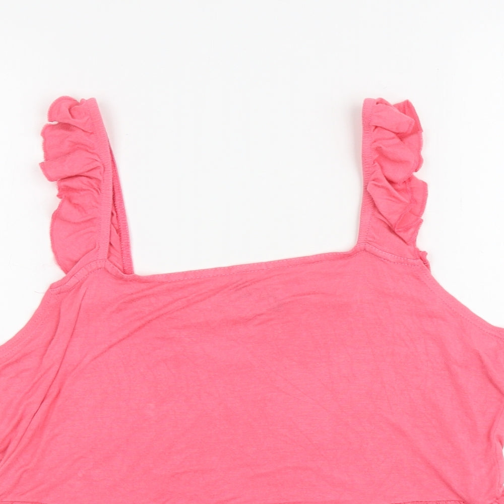 Womens UK Size 14 Peacocks Pink Basic Tank