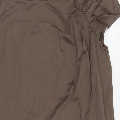 Gap Womens Brown Cotton Sheath Size M Round Neck Pullover