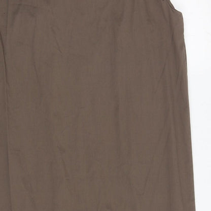 Gap Womens Brown Cotton Sheath Size M Round Neck Pullover