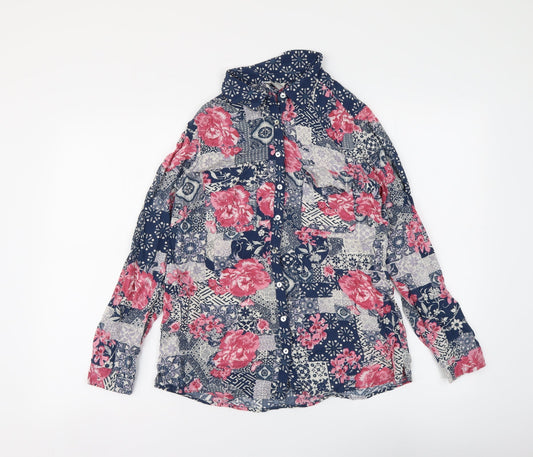 Womens UK Size 8 Monsoon Multicoloured Basic Button-Up
