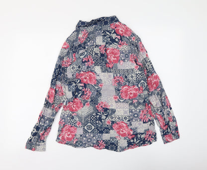 Womens UK Size 8 Monsoon Multicoloured Basic Button-Up