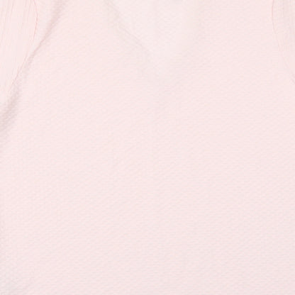 Berkertex Womens Pink Polyester Basic T-Shirt Size 14 V-Neck