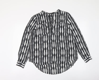 Womens UK Size 6 NEXT Black Basic Button-Up