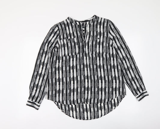 Womens UK Size 6 NEXT Black Basic Button-Up
