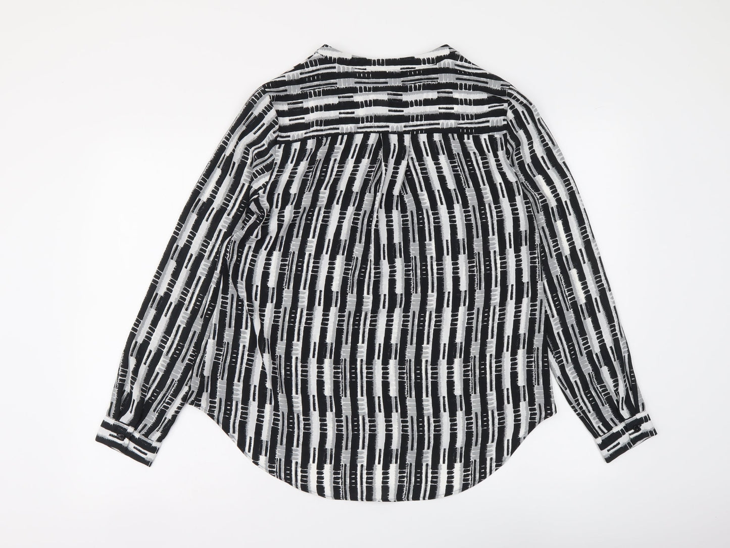 Womens UK Size 6 NEXT Black Basic Button-Up