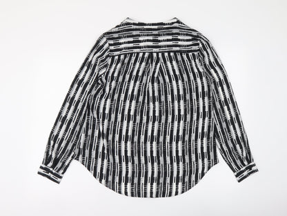 Womens UK Size 6 NEXT Black Basic Button-Up