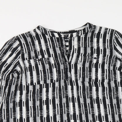 Womens UK Size 6 NEXT Black Basic Button-Up