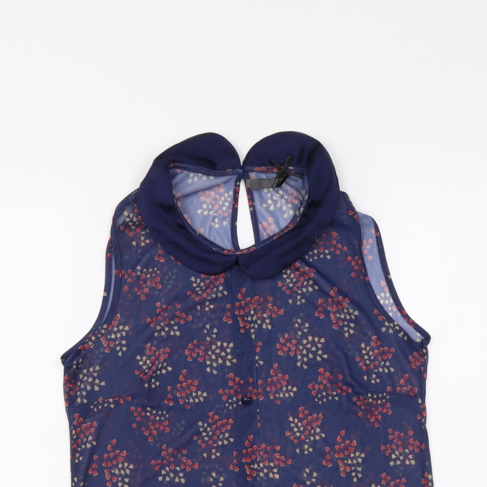 Womens UK Size 10 Atmosphere Blue Basic Tank
