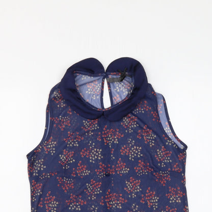 Womens UK Size 10 Atmosphere Blue Basic Tank