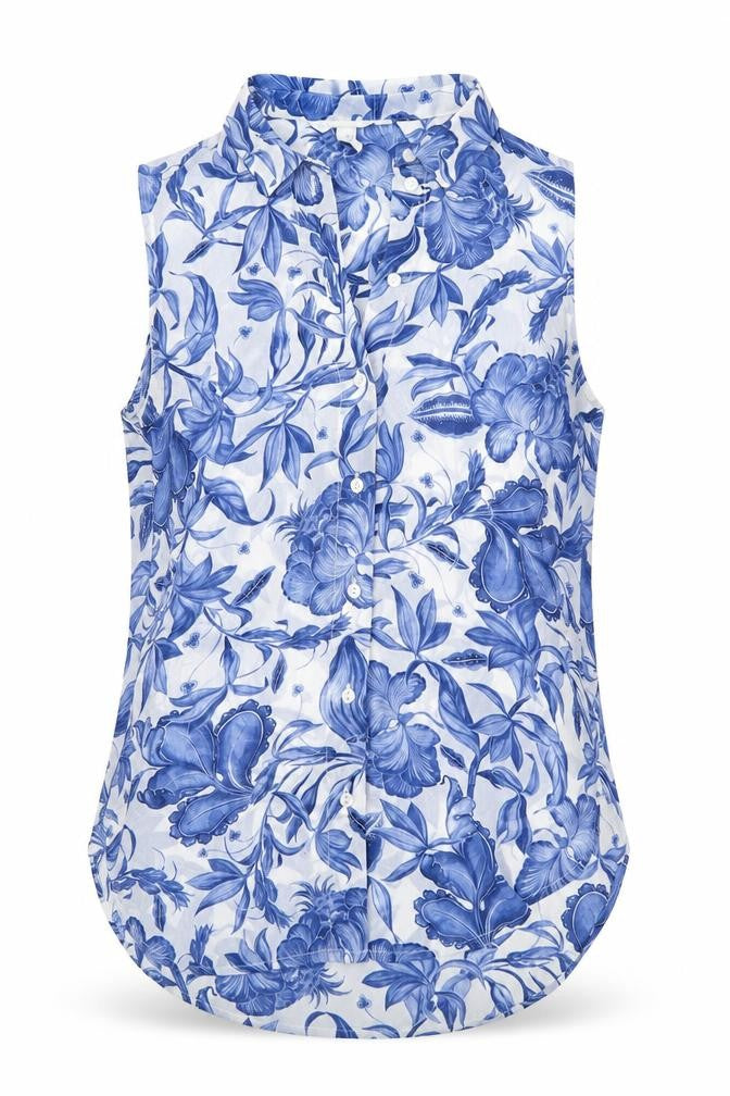 Womens UK Size 4 H&M Blue Basic Button-Up