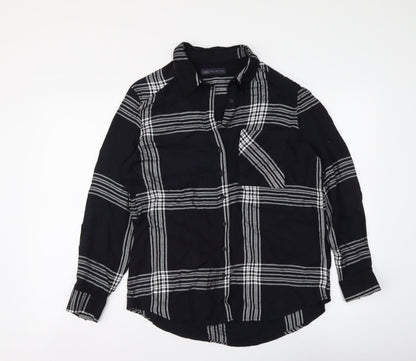 Womens UK Size 8 Marks and Spencer Black Basic Button-Up