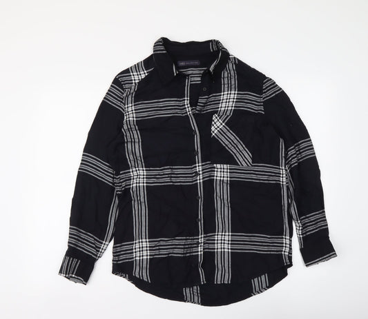 Womens UK Size 8 Marks and Spencer Black Basic Button-Up