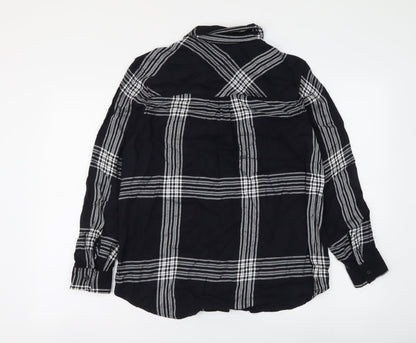 Womens UK Size 8 Marks and Spencer Black Basic Button-Up