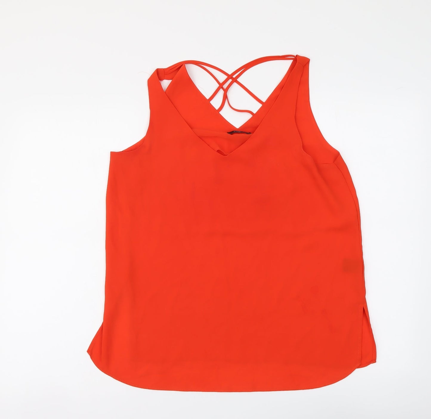 Papaya Womens Red Polyester Camisole Tank Size 10 V-Neck