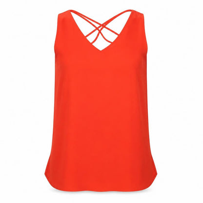 Womens UK Size 10 Papaya Red Camisole Tank