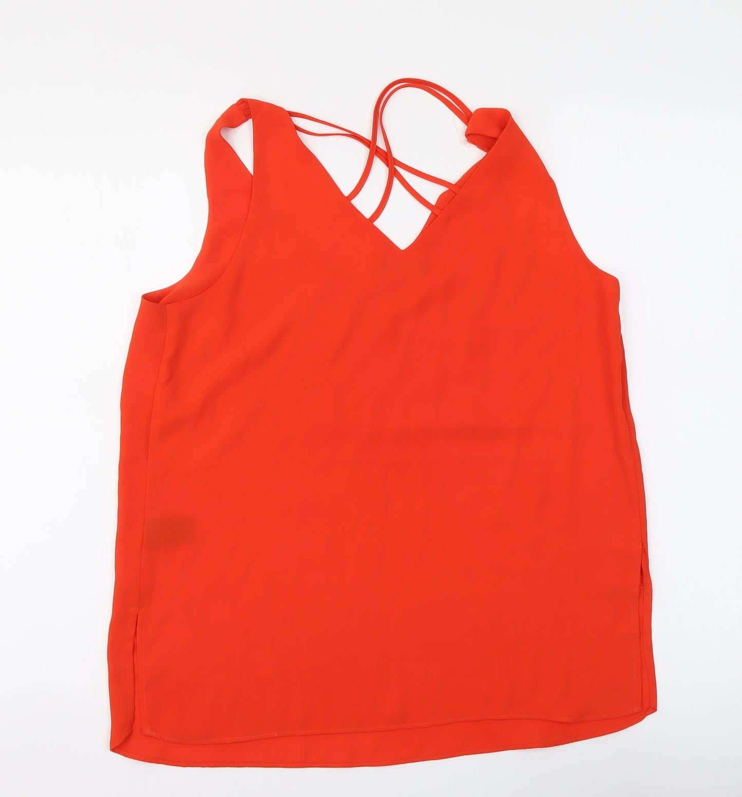 Papaya Womens Red Polyester Camisole Tank Size 10 V-Neck