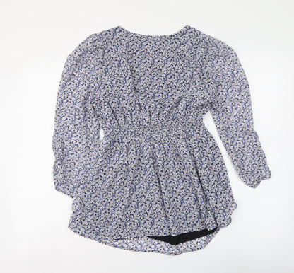 Womens UK Size S H&M Blue Basic Blouse