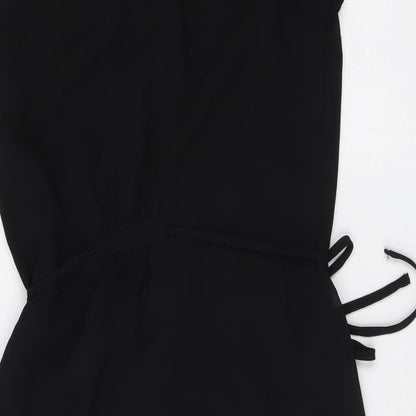 H&M Womens Black Polyester A-Line Size XS V-Neck Pullover
