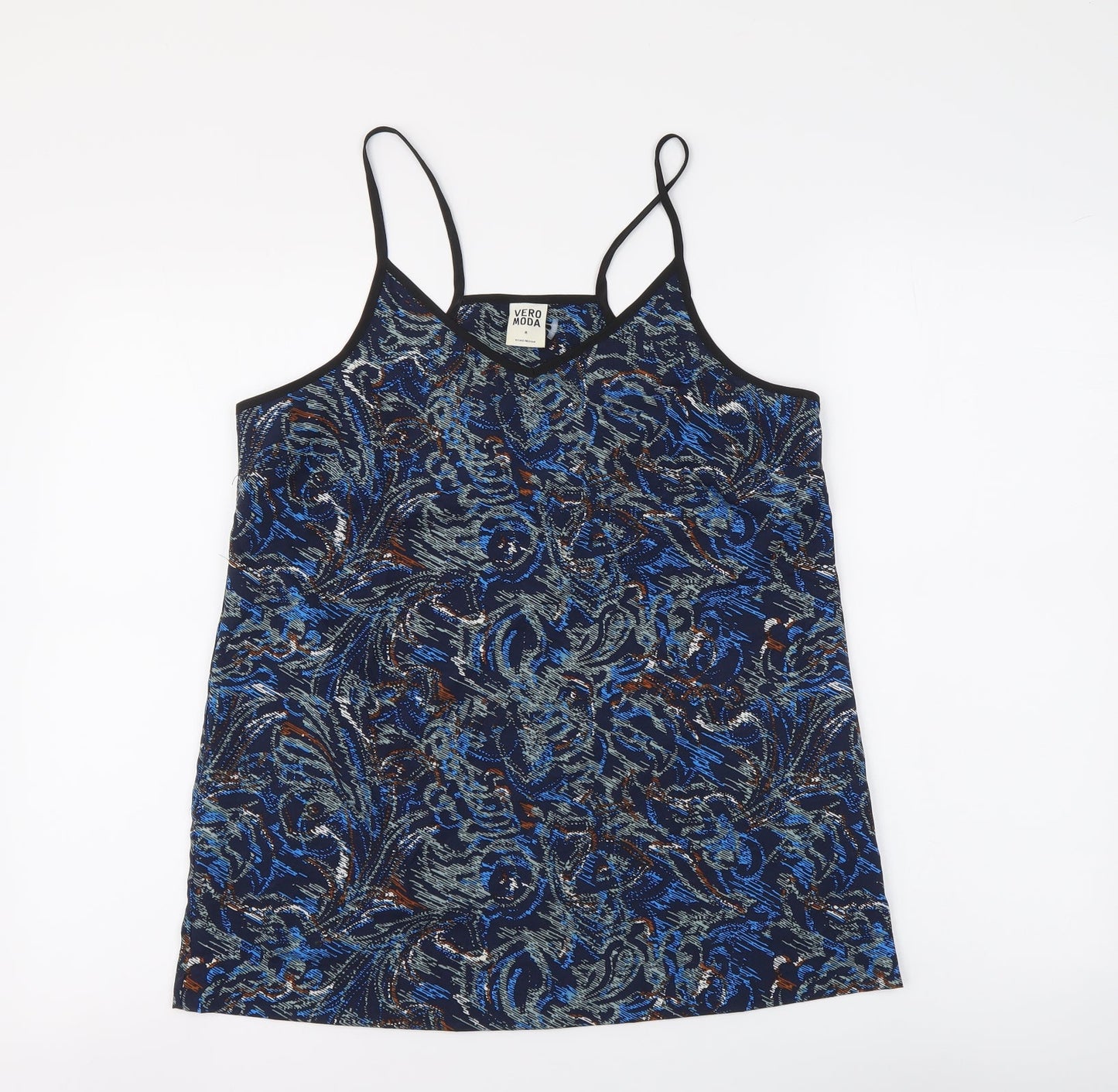 Womens UK Size M VERO MODA Blue Basic Tank