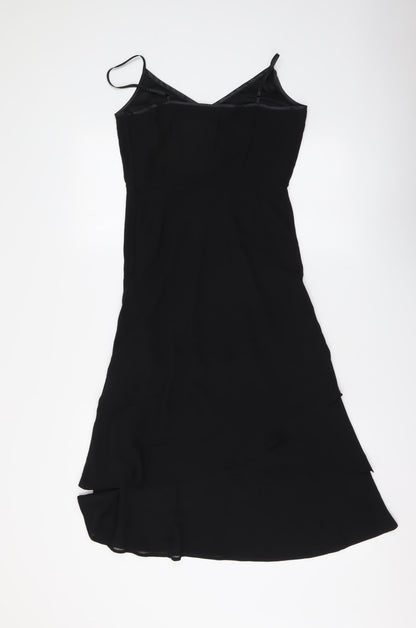 H&M Womens Black Polyester A-Line Size 4 V-Neck Pullover