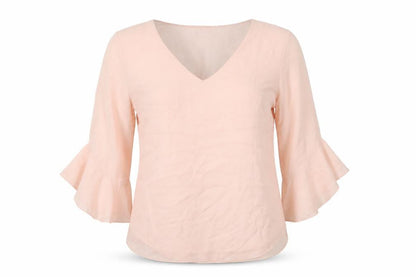 Womens UK Size 10 Wallis Pink Basic Blouse