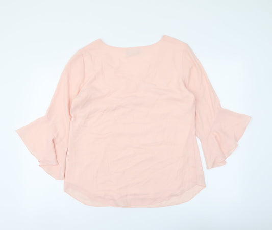 Womens UK Size 10 Wallis Pink Basic Blouse