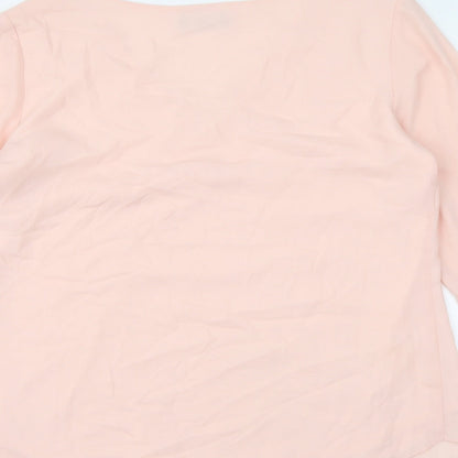 Womens UK Size 10 Wallis Pink Basic Blouse