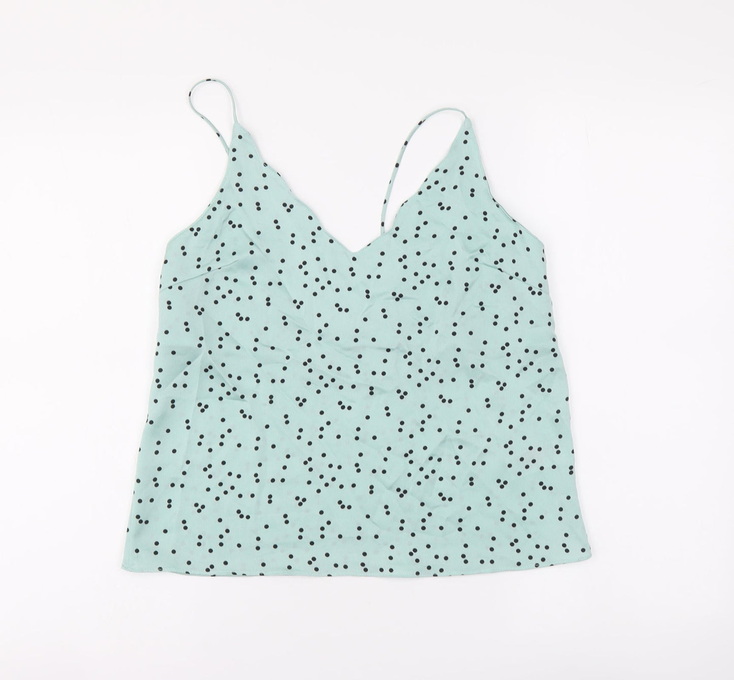 Womens UK Size 8 Topshop Green Camisole Tank