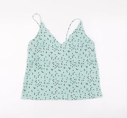 Womens UK Size 8 Topshop Green Camisole Tank