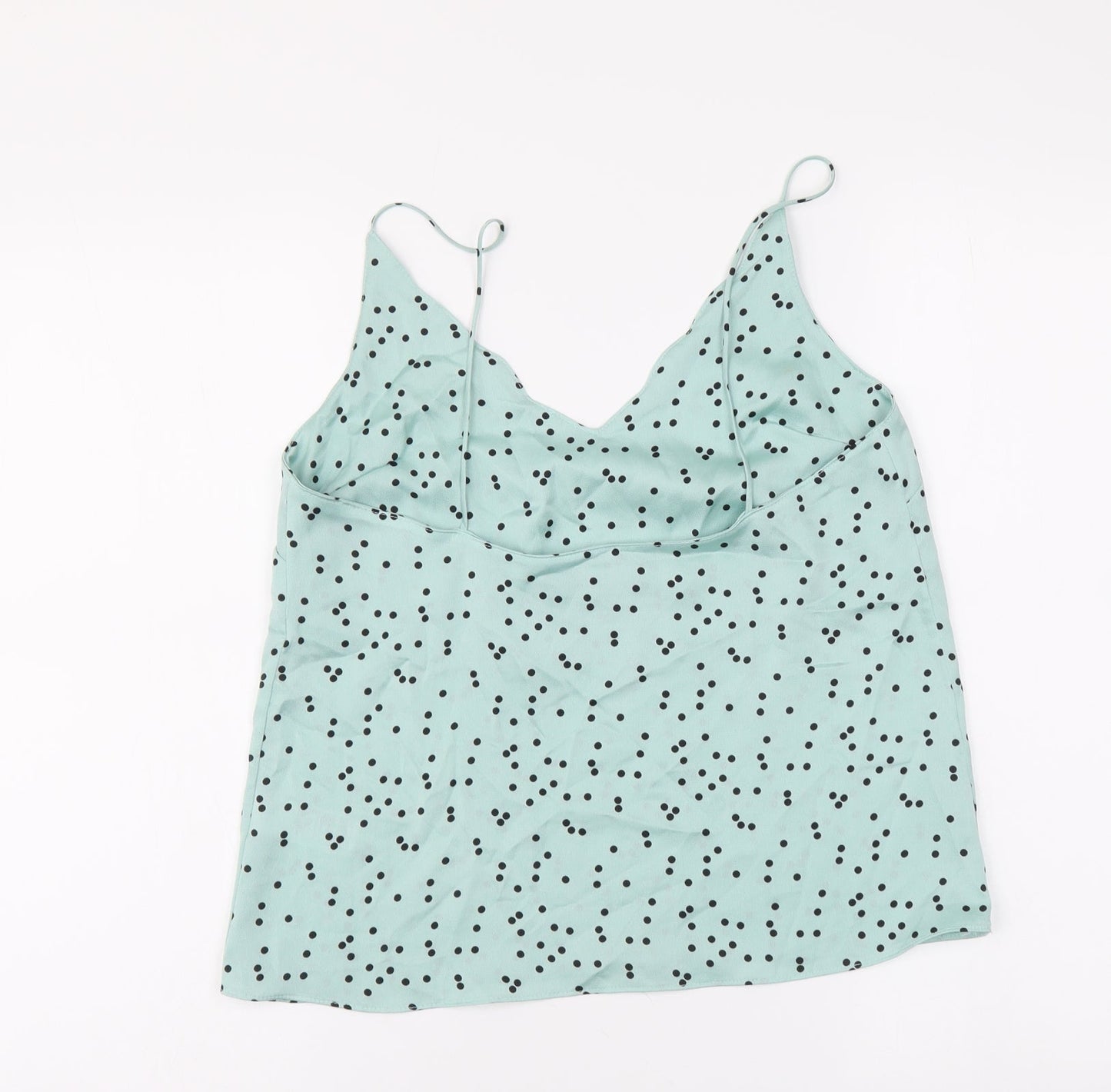 Womens UK Size 8 Topshop Green Camisole Tank