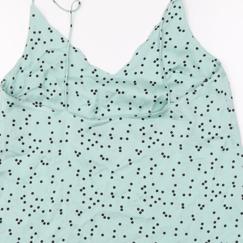 Womens UK Size 8 Topshop Green Camisole Tank