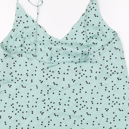 Womens UK Size 8 Topshop Green Camisole Tank
