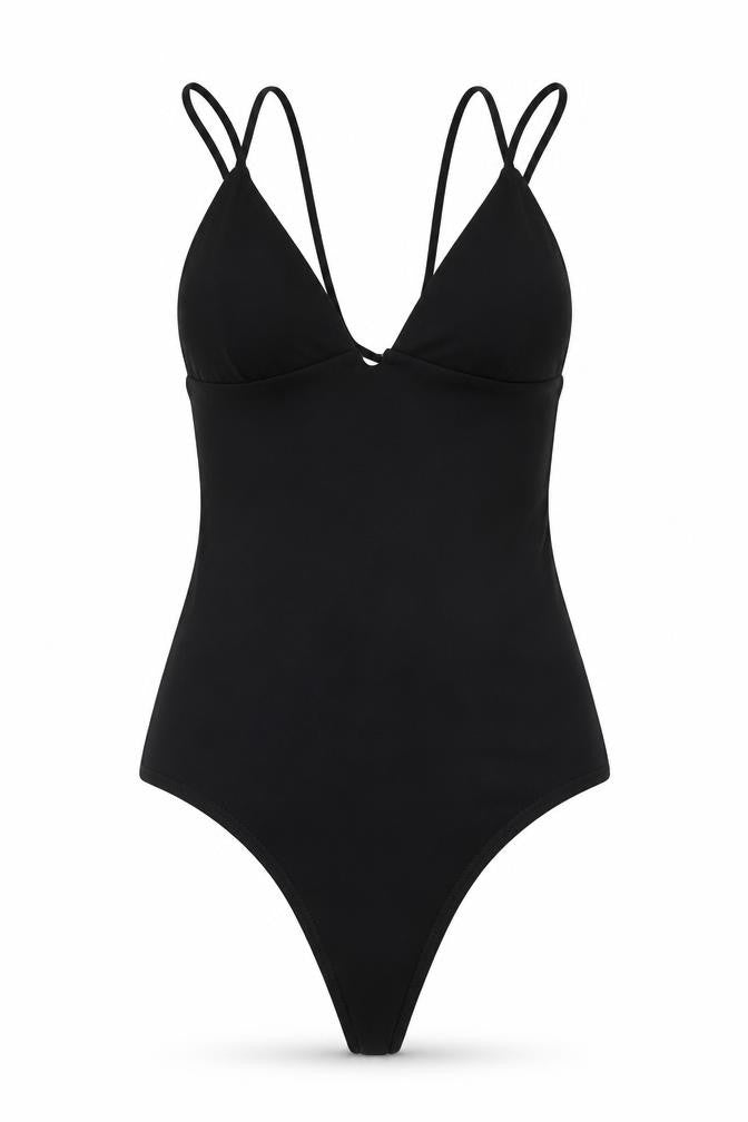 Womens UK Size S Zara One-Piece Black Bodysuit