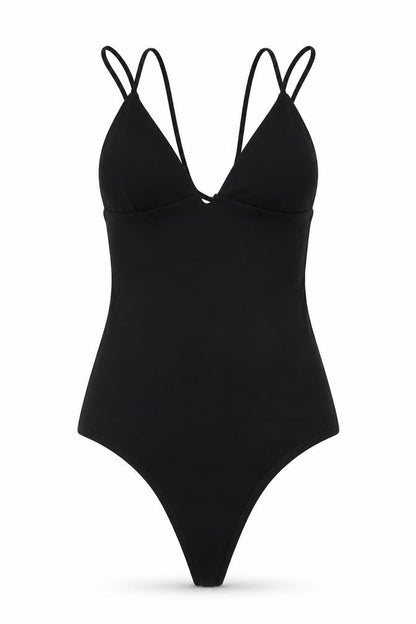 Womens UK Size S Zara One-Piece Black Bodysuit
