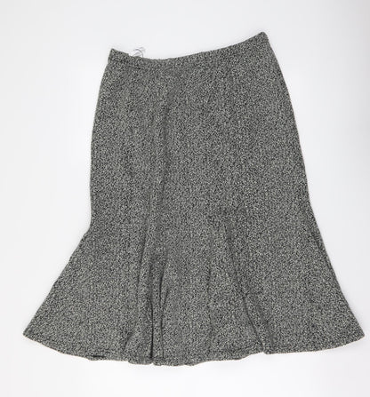 Nightingales Womens Grey Acrylic Trumpet Skirt Size 14 Drawstring